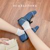Yuanlitong spring and summer new casual women's shoes 2025 Korean version of denim sports shoes retro fashionable outer light mouth board shoes