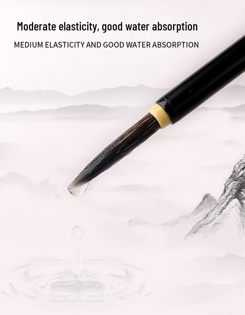 Mali G1233 Chinese Painting Brush Set: 3-Piece Wolf & Purple Hair Brushes for Fine, Leaf Vein, and Edging Brushwork.