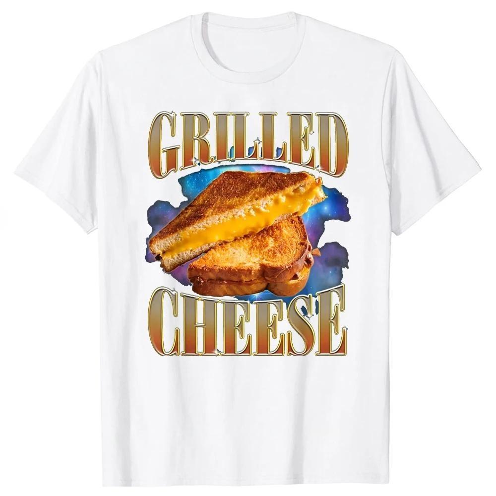Funny Vintage Cheese Food Lover Weird Graphic Tshirt Men Women Hip Hop Oversized T Shirt Comfort Tshirts Harajuku Y2k