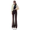 Women's 2026 High-Waisted Slimming Black Micro Flare Suit Pants – New Style Straight-Leg Casual Trousers.
