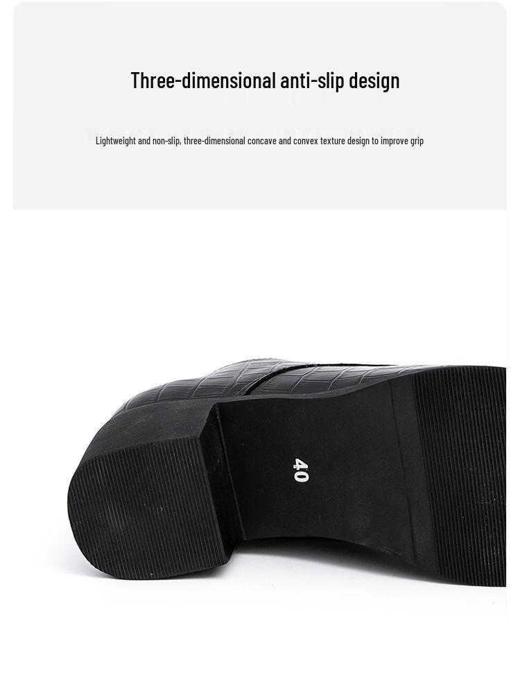 Men's Embossed Pointed Toe Leather Shoes - Height Increasing, Lace-up, Casual & Formal, Spring/Autumn.