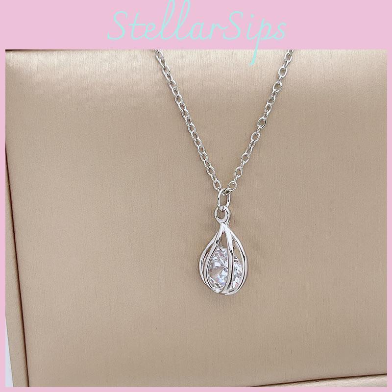 Delicate Zircon Necklace Ultra Glittery Set In Minimalist Collarbone Chain Jewelry Pendant Female Korean Chic High-end