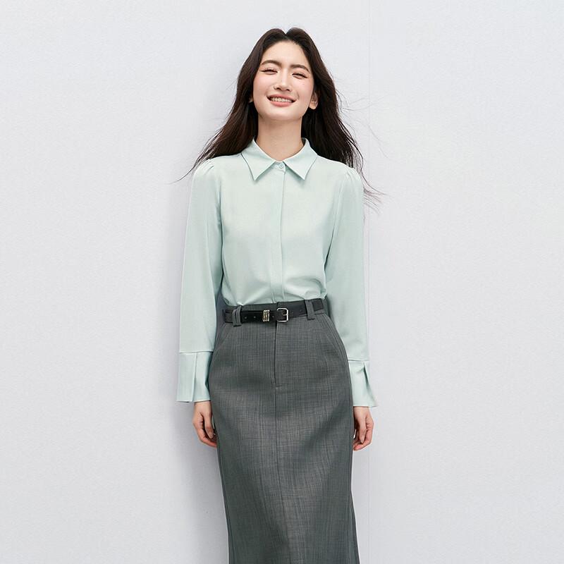 

Elegant Women s Professional Flared Sleeve Shirt L