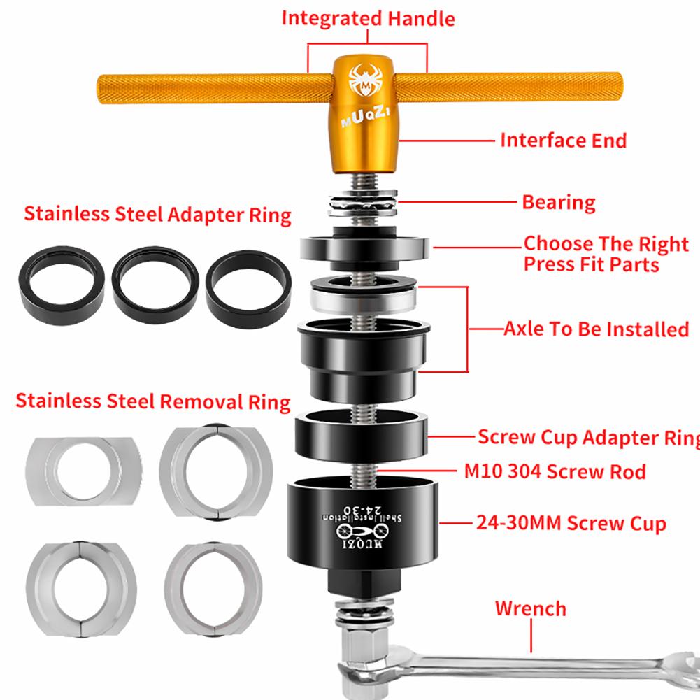 Bike Bottom Bracket Bearing Install Removal Tools Mountain Road Bike Press-in Tool Bb86/30/92/pf30