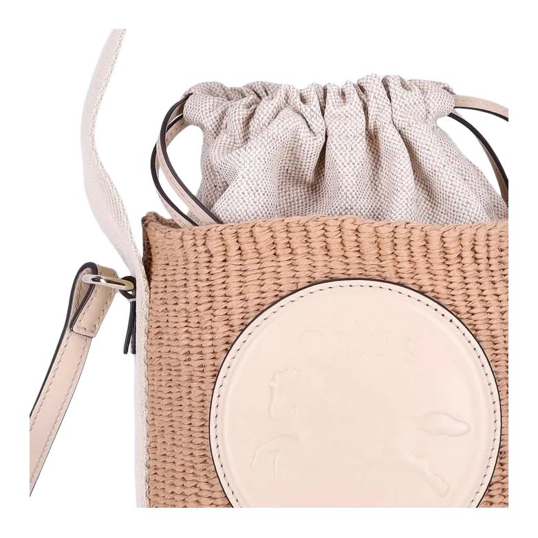Chloe Horse Medal Logo Embossed Paper Bucket Bag Women Bags Brown CHC25-SS592O82-22J