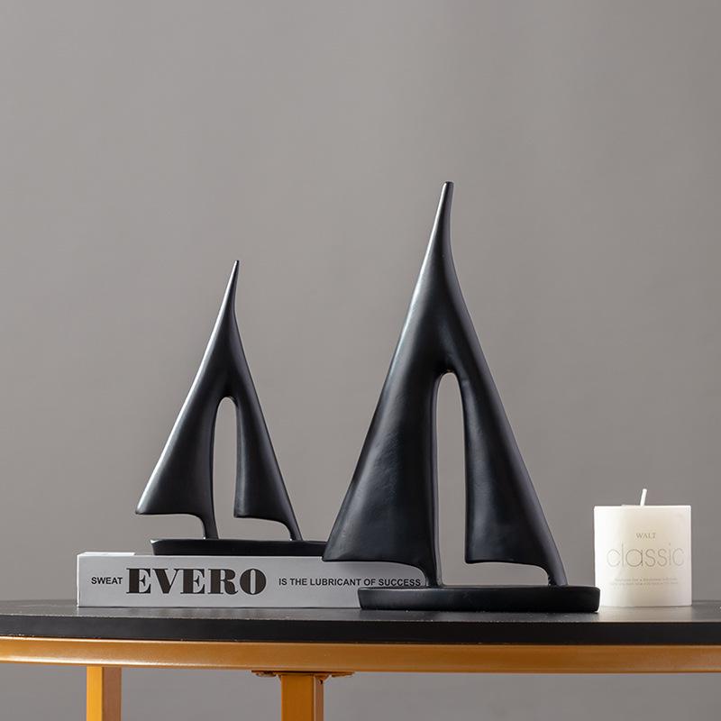 Modern Luxury Sailboat Ornament for Living Room, Foyer, or Office Decoration