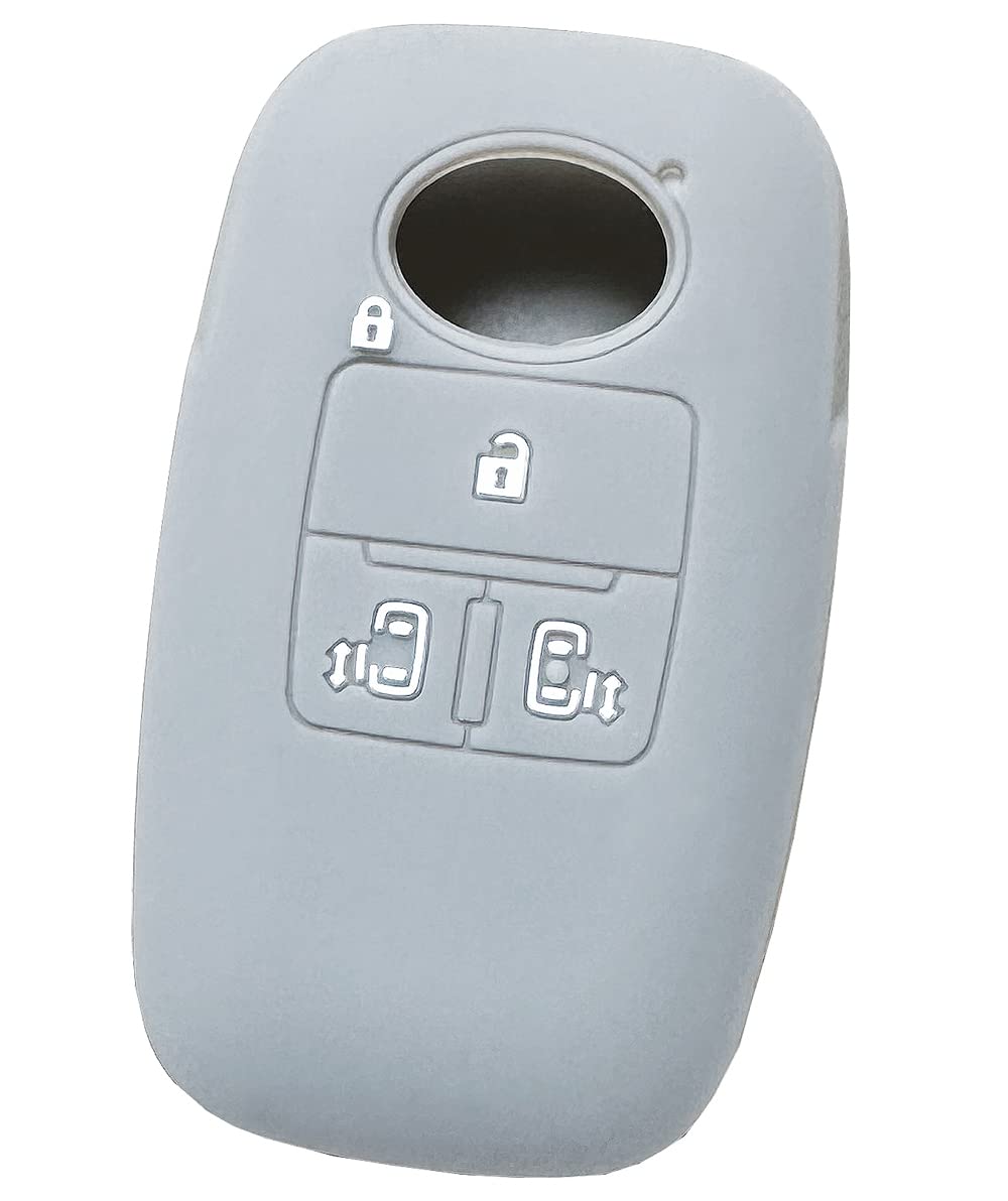 IKT Smart Key Silicone Cover for Daihatsu and Toyota Cars, 4 Buttons, Gray/New Tanto серый