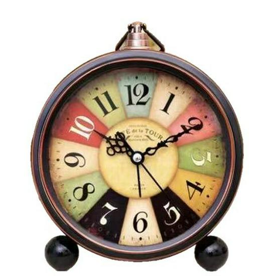 Retro Silent Alarm Clock - Vintage Desktop Decor for Bedroom or Dormitory