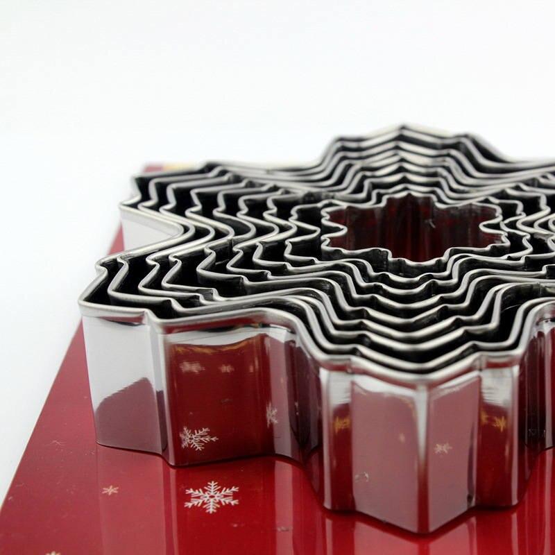Christmas Cookie Cutters Stainless Steel Snow Form Biscuit Mold DIY Fondant Chocolate Cake Decorating Tools