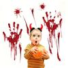 Waterproof 3D DIY Horror Finger Foot Wall Stickers Blood Handprint Halloween Decor