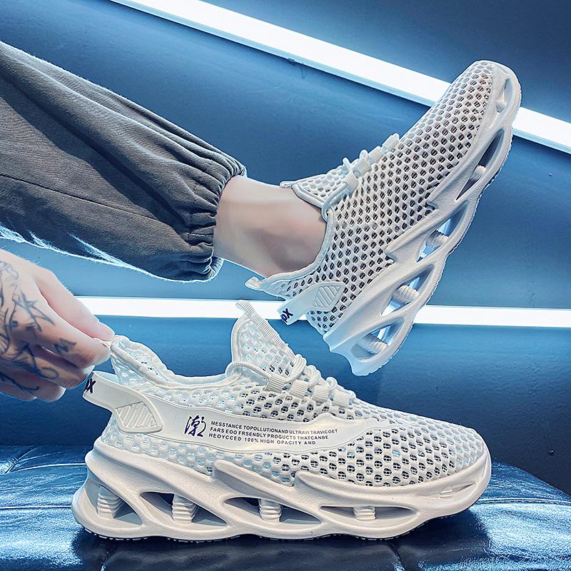 Summer Breathable Thin Mesh Hollow Sports Leisure Mesh Dad Mesh Shoes Summer White Shoes