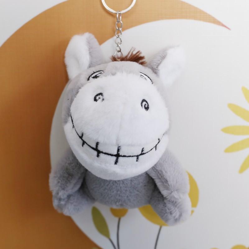 Niedliches Esel-Shirt mit großen Zähnen, Bär Hase Plüschtier Puppenanhänger, Puppen-Taschenanhänger