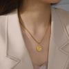 Náhrdelník s přívěskem Oko Hora Ra Udjat Dámský Nerezová ocel Zlatý Silný řetízek Starověký Egypt Amulet Šperky Dárek