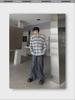 Men's Plush Mohair Black & White Striped Sweater - High-End Simple Knitted Design