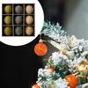 9 Pieces Christmas Tree Ornaments Velvet Ball Classic 3.15 Inch Multicolor Sturdy Hanging Baubles