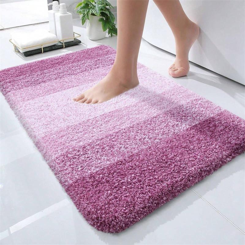 Gradient Stripes Imitation Cashmere Bathroom Floor Mats Anti-Slip Wear-Resistant Bathroom Mats Home Decoration
