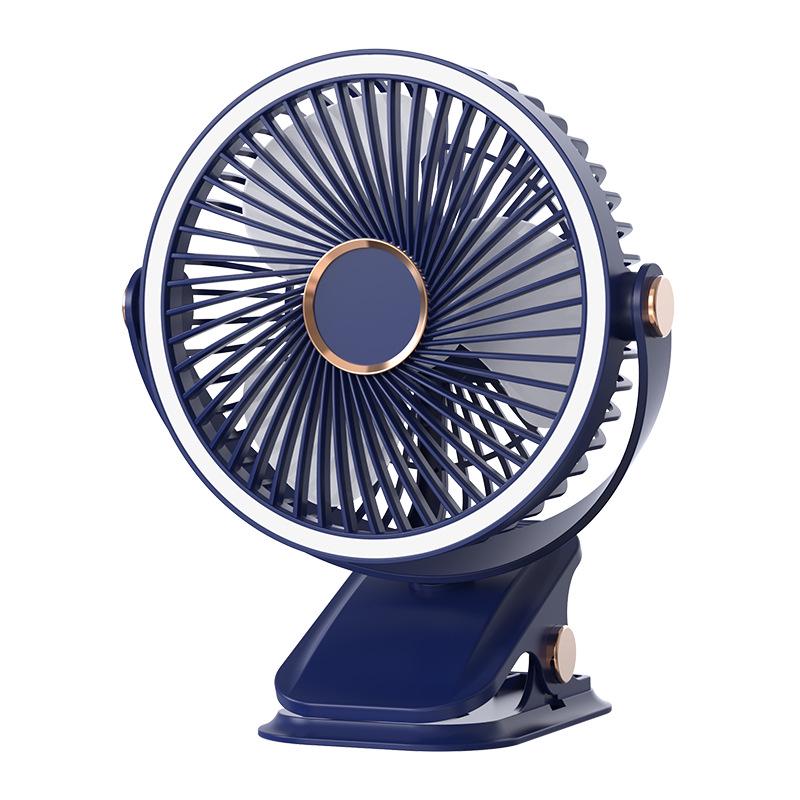 Rechargeable Wall-Mounted Office Fan: Portable Desk and Clip Design