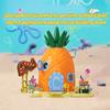 SpongeBob SquarePants Building Blocks Pineapple House Krabby Patty Restaurant Model Bricks Set Desktop Ornaments Kids Toys Gifts
