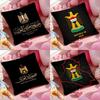 L-Iraqi Iraq National Flag Cushion Cover Anti-dustmite Pillowcase Invisible Zipper Silky Short Plush Sofa Cushion Cover