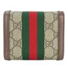 Used GUCCI Tri-fold wallet 523174 Sherry line Ofidia leather Brown Accessory