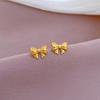 Bow Pattern Minimalist Style Stud Earrings Cold Men'S And Women'S Earrings Personality Temperament Banquet Earrings