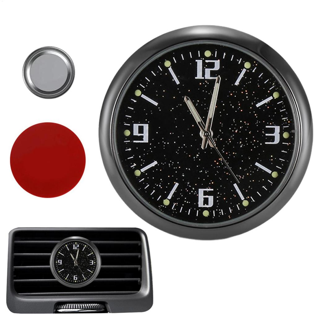 Stick-On Glowing Quartz Car Clock Vent Dashboard Watch Travel Driving Commuting Touring for Men Women Drivers Truck RV