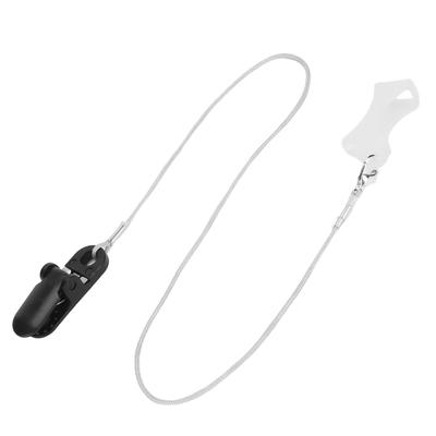 Sound Amplifier Lanyard Clip Large Size Black Grey Plastic Hearing Device Holder Strap for Elderly Single