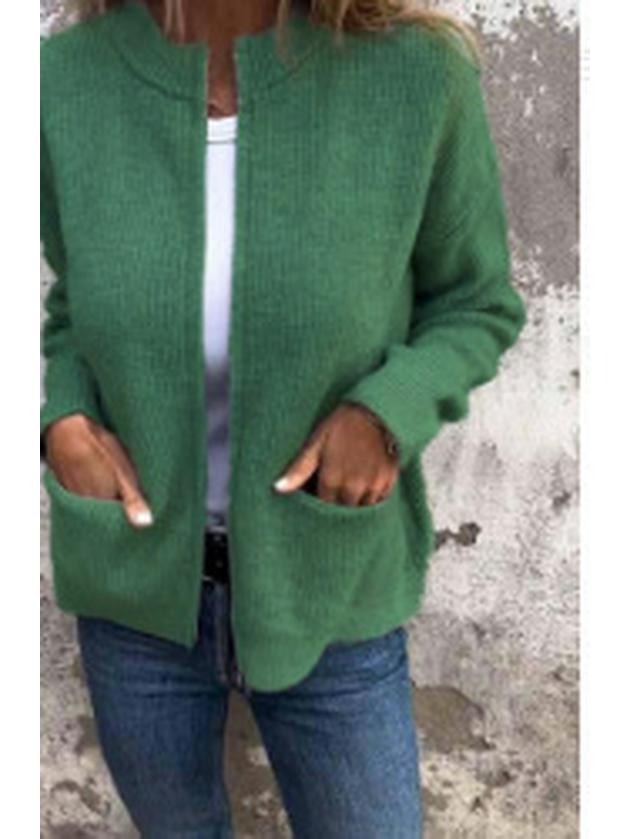 2024 Women's Autumn/Winter Bestseller Casual Stand-Up Collar Zipper Jacket with Pockets