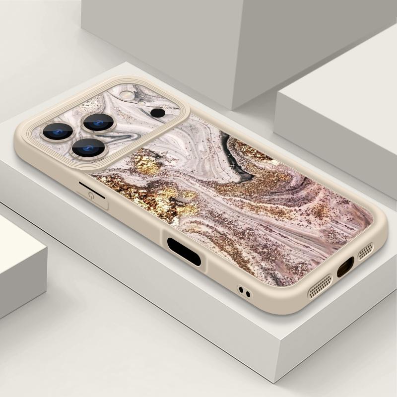 Colorful Marble Case For iPhone 17 Pro Max Case iPhone 16 15 14 13 Pro Max 11 17e 16e Shockproof Bumper Soft Silicone Phone Cover Cases