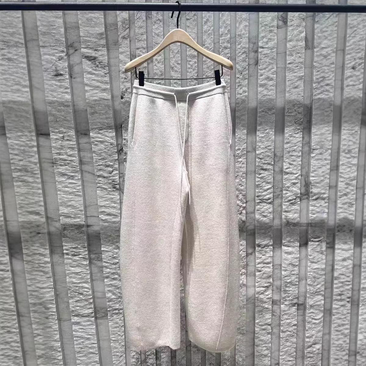 

Spring 2026 Casual Loose Curved Leg Sweatpants Small верблюд/белый