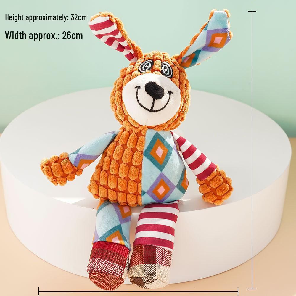 Peluche Bulldog Francese con Palla Squeaky e Giocattolo con Corda per Gatti e Gattini - Resistente al Morso, Design Cartoon Frutta