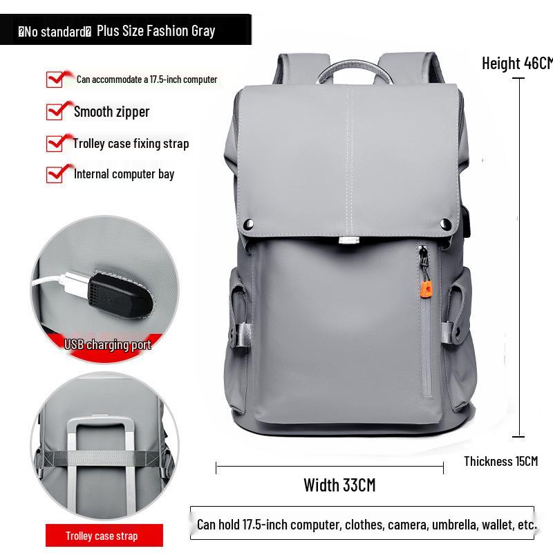Men's Large Capacity Travel & Laptop Backpack - Casual College & Commuting School Bag