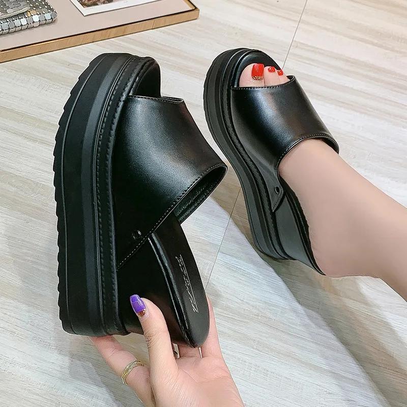 Fashion 14CM summer slippers women platform sandals women sliders shoes summer high heels slippers flip flops female shoes