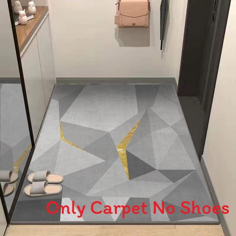 Modern Entryway Minimalist Doormat With Polyester Fiber For Home Decor Entrance