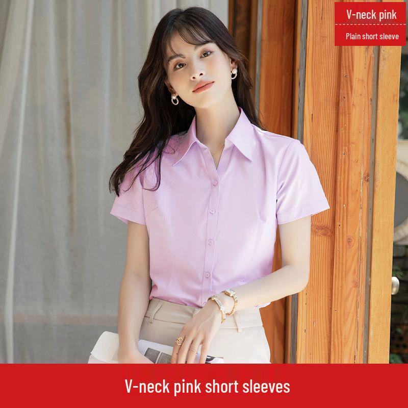 Damska Formalna Bluzka do Pracy - Opcje Długi/Krótki Rękaw w Kolorach Białym, Czarnym, Niebieskim na Wiosnę i Jesień