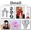 White Fang Ribbon Scrunchie Hair Tie Hair Accessory with Cute and Stylish for AZ569 Pearls, Women, (Beige)