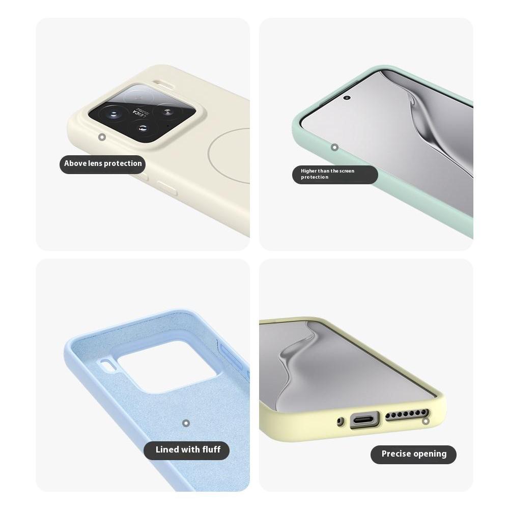 For Xiaomi 15 Pro Liquid Silicone Case Compatible with MagSafe Skin-Touch Phone Cover