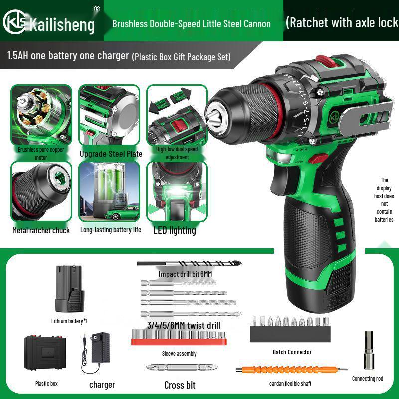 Kailisheng Portable Copper Brushless Hand Drill with Ratchet Chuck