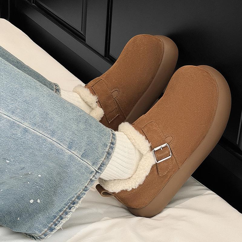 Thick-soled heightening Boken shoes, new winter shoes, warm fluffy shoes, cotton shoes, velvet snow boots