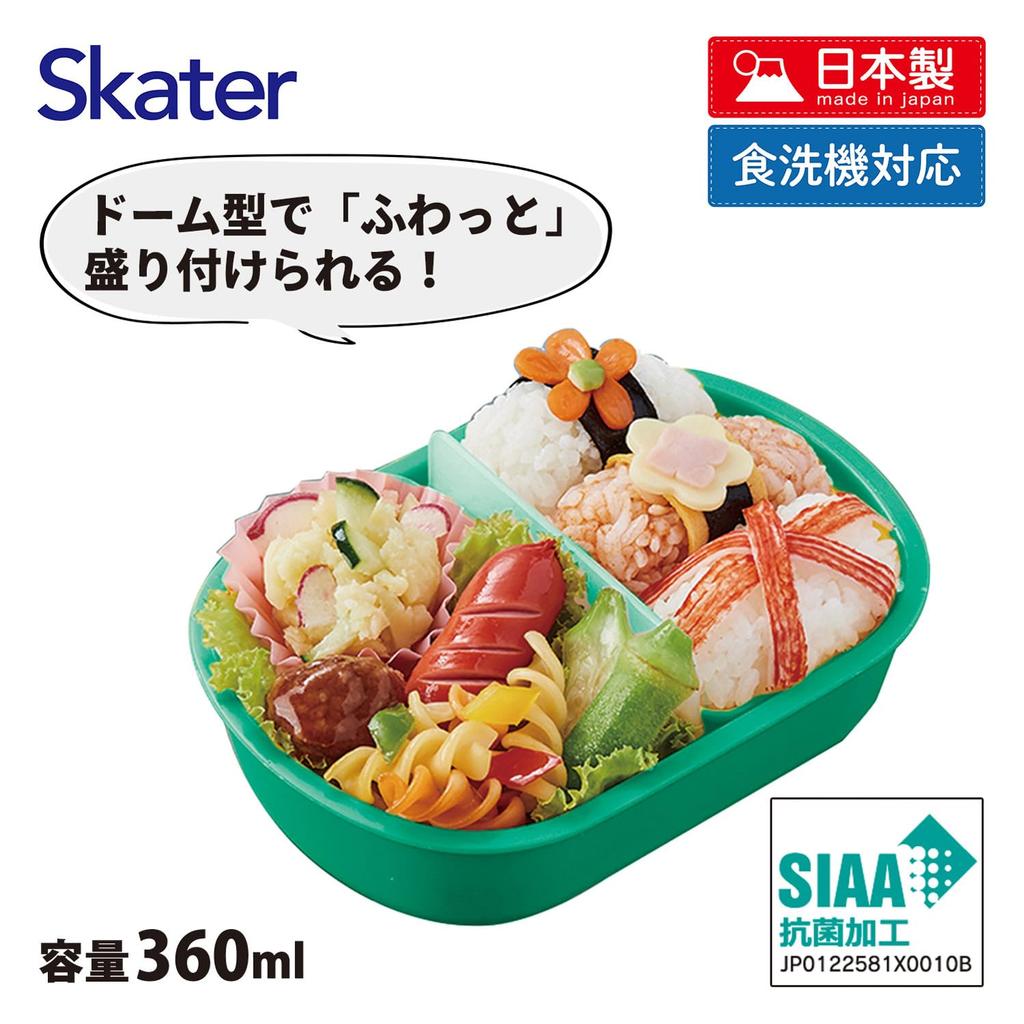Skater Bento 360ml Fluffy Made In Single Dishwasher and Microwave Minecraft for Boys Children's Box, Capacity, Lid, Japan, Tier, Safe, 25,