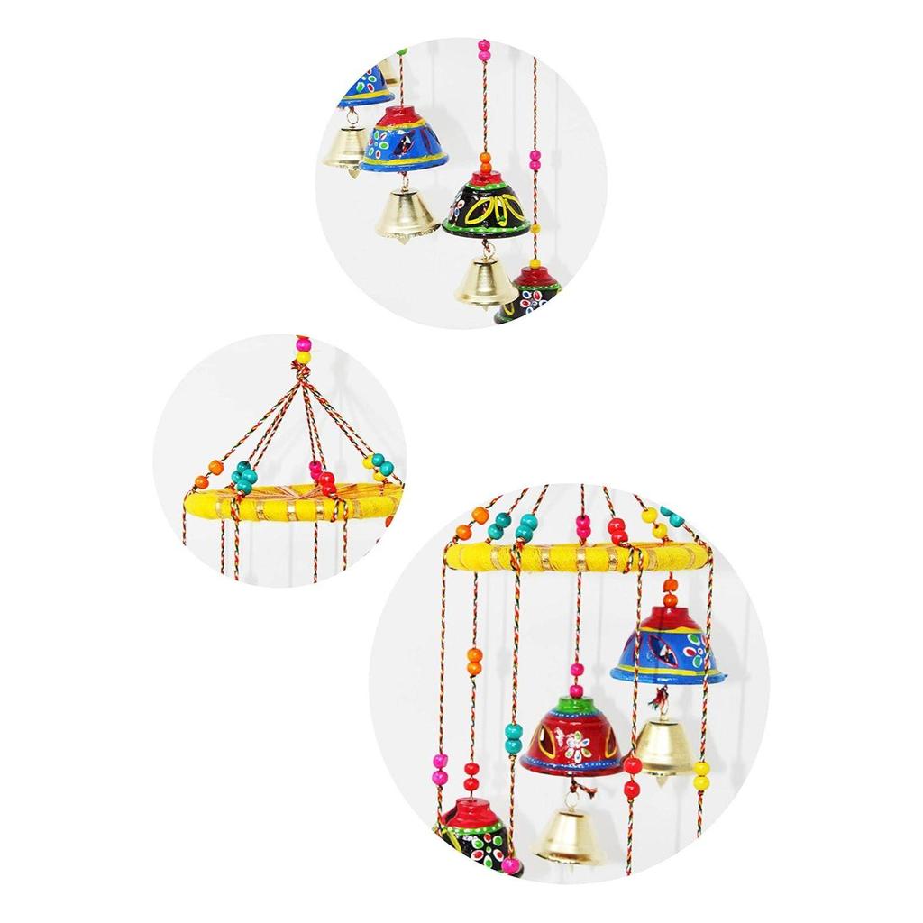 Plastic  Door/Wall Hanging Decorative Showpiece/Wall Hanging/Home Decor/Home Furnishingt (J Bells Pack Of 1, Multicolor), Multi Color