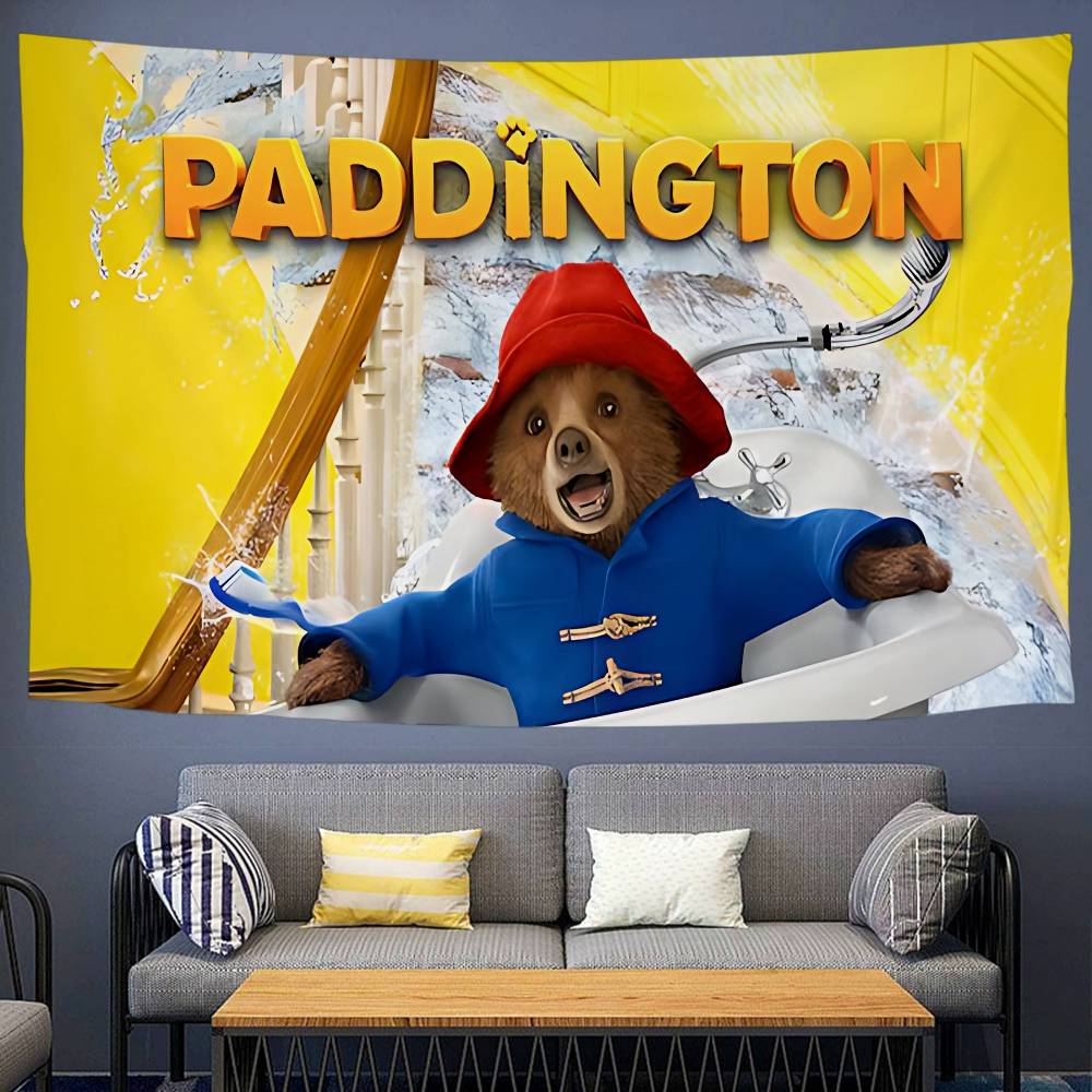 PPaddington Bear Chart Tapestry For Living Room Home Dorm Decor Art Home Decor