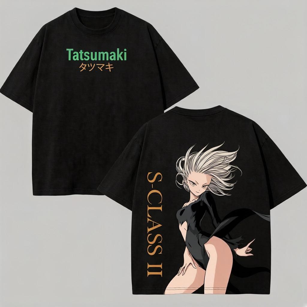 Tefmachi Pattern Knitted T-shirt Harley Cook Soft Style Cotton Loose-Fitting Short-Sleeved T-shirt Men's and Women's