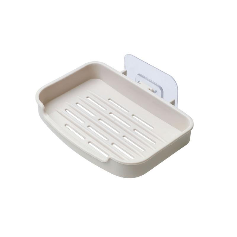 Wandmontierte Seifenschale mit Ablauf Wandmontierter seifenfreier Seifenhalter Badezimmer Seifenhalter Seifenständer Küchen-Schmutzständer