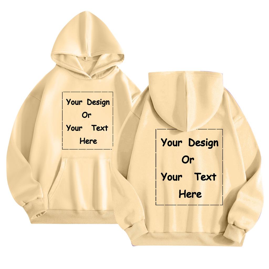 Custom Unisex Color Pullover Hoodie with Pocket and, Loose Fit for Sports and Casual Wear