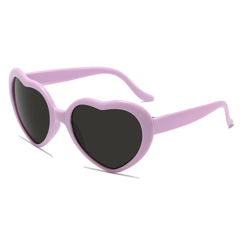 2024 Trendy Heart-Shaped Sunglasses: Love-Inspired Peach Design with UV Protection