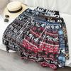 Elephant Pants Shorts Casual Adjustable Elastic High Waistband Strap Rope Women Men Unisex Print Thailand Streetwear Beach Bohemian Retro Vintage