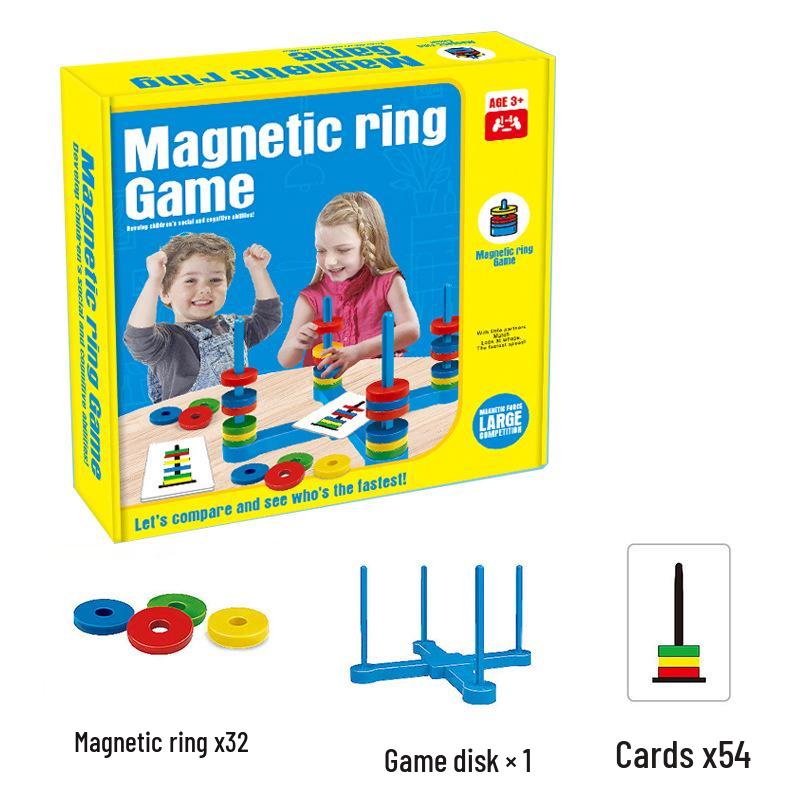 Renbo Colorful Magnetic Rings: Levitation & Thinking Game for Kids