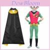 Fantasia Anime Robin dos Jovens Titãs para Meninos Macacão Cosplay de Super-Herói Perfeito**