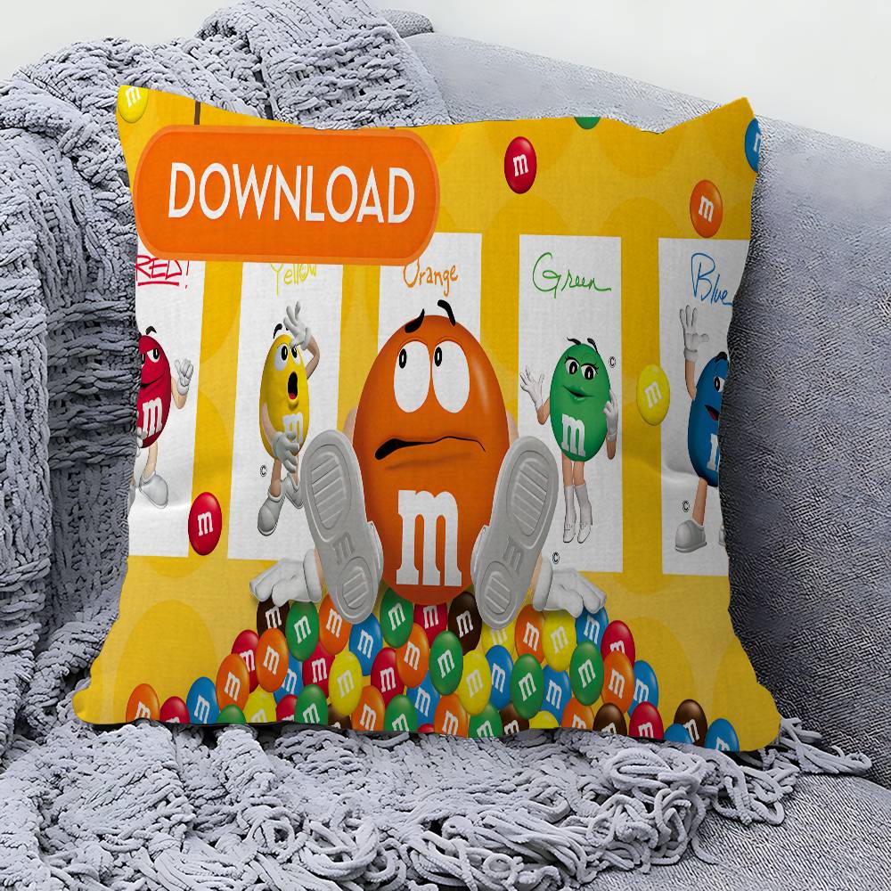M Cioccolato Caramella Cuscino da Comodino Copricuscino Decorativo Divano Arredamento Casa custodia federe